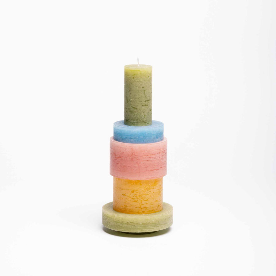Candle Stack 03 in Rosa und Gelb