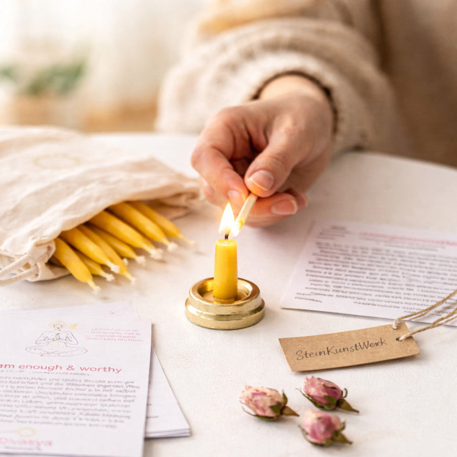 20 Minuten Selfcare Ritualkerzen für kurze Auszeiten, Journaling und ruhige Abendroutinen