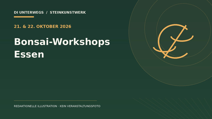 Redaktionelle Illustration zum Beitrag „Bonsai-Workshops Essen 2026“ – kein Foto der Veranstaltung