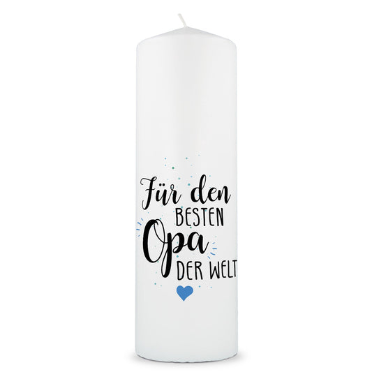 Geschenkkerze „Beste Oma / Bester Opa“ – 25 cm