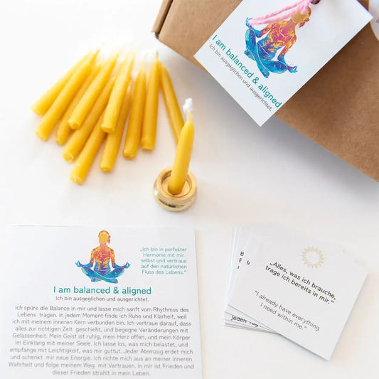 20-Minuten-Kerzen | I am balanced & aligned - by SteinKunstWerk | aus nachhaltiger Herstellung