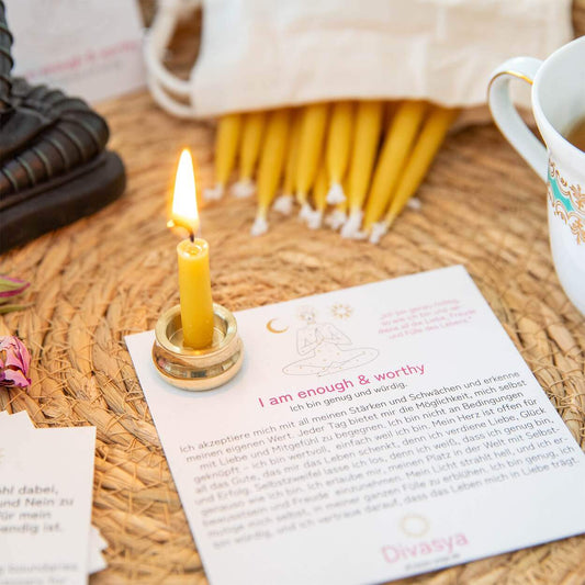 20-Minuten-Kerzen | I am enough & worthy - by SteinKunstWerk | aus nachhaltiger Herstellung