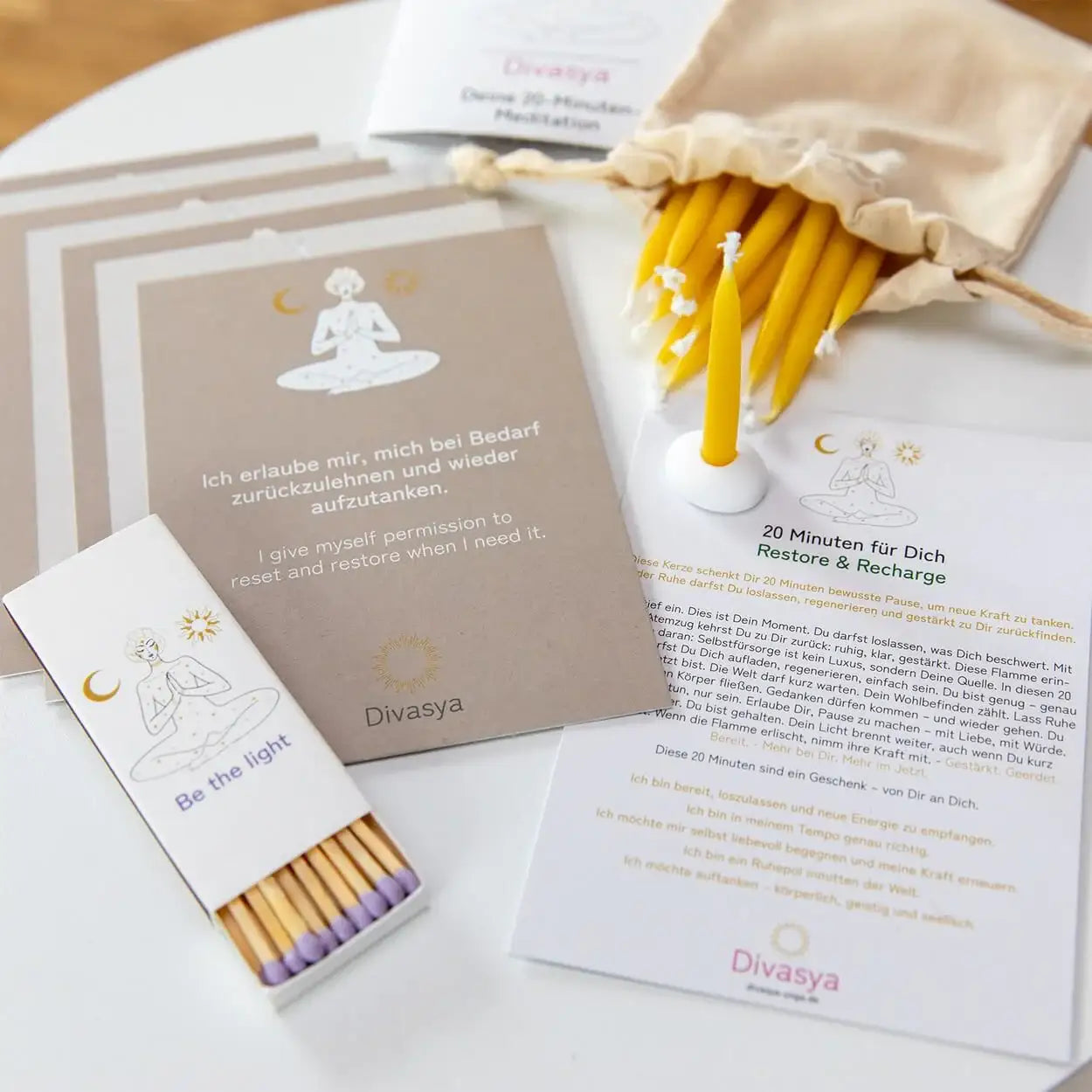 20-Minuten-Kerzen | Calm & Clarity - by SteinKunstWerk | Kerzen aus nachhaltiger Herstellung