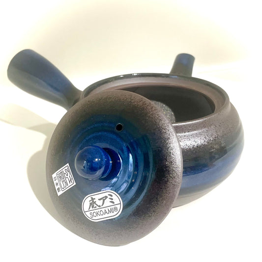 Japanische Teekanne Kyusu Risako – Blau, 360 ml – Produktabbildung 2