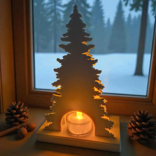 Christmas Decor Scene – Weihnachtsdekoration mit LED-Teelichthalter - by SteinKunstWerk | Deko aus nachhaltiger Herstellung