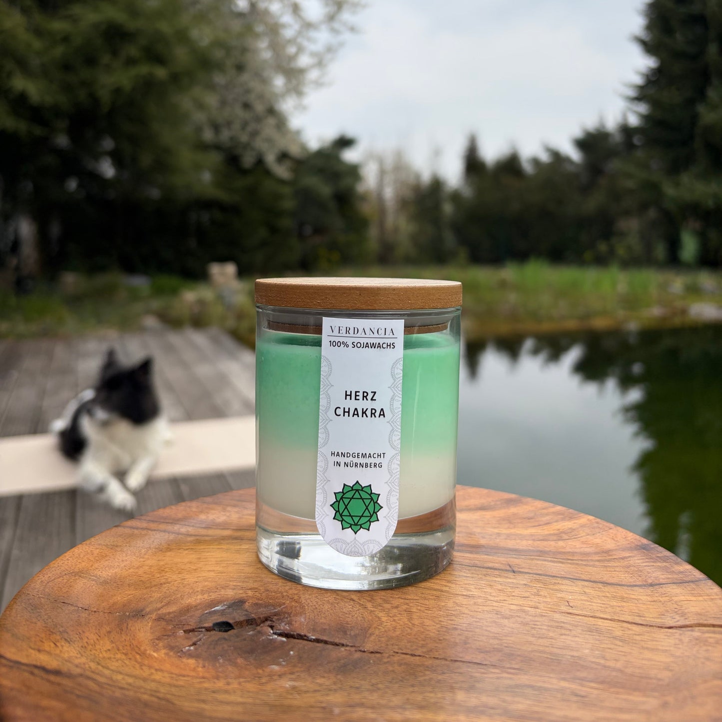 Heart Chakra Scented Candle – Love, Peace & Balance