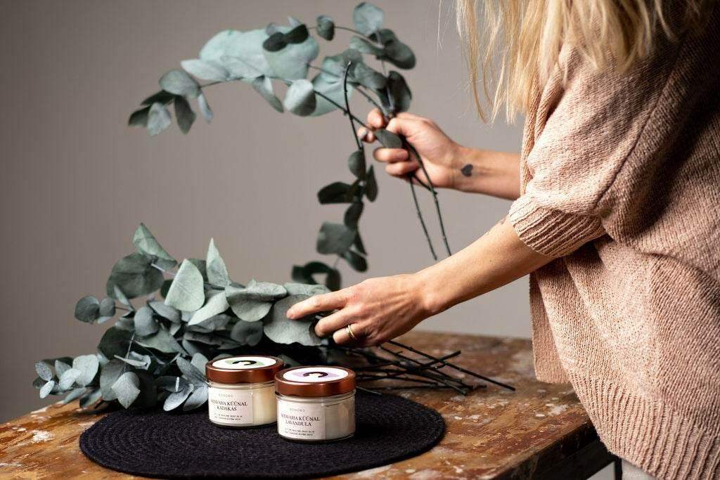 Natürliche Lavendel-Duftkerze – Handgegossen aus 100 % Sojawachs - by SteinKunstWerk | DS aus nachhaltiger Herstellung