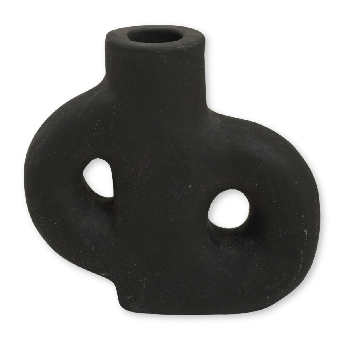 Soeji Dekovase LEMBAH aus Ton, 18 × 6 × 17 cm – freigestellte Produktansicht