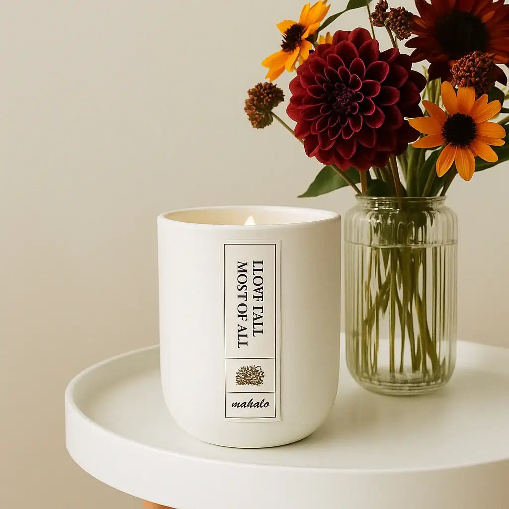 „I Love Fall Most of All“ Duftkerze – Herbstgefühle für Dein Zuhause - by SteinKunstWerk | Duftkerze aus nachhaltiger Herstellung