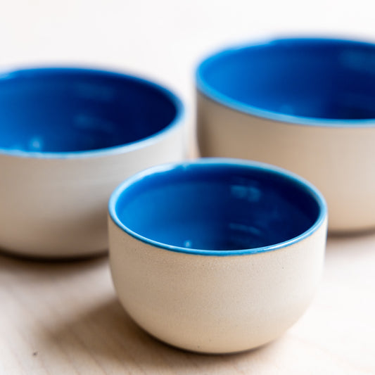KUMO Flat White blau | handgemachte Keramiktasse