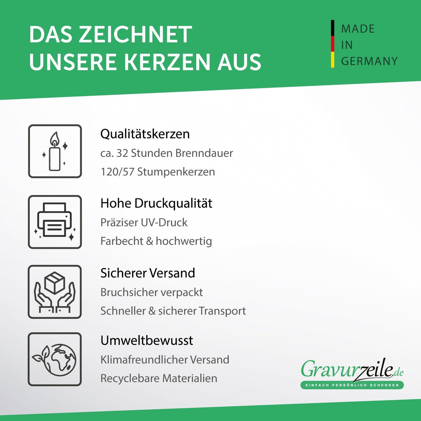 Kerze „Im Einklang mit mir selbst“ – 12 cm