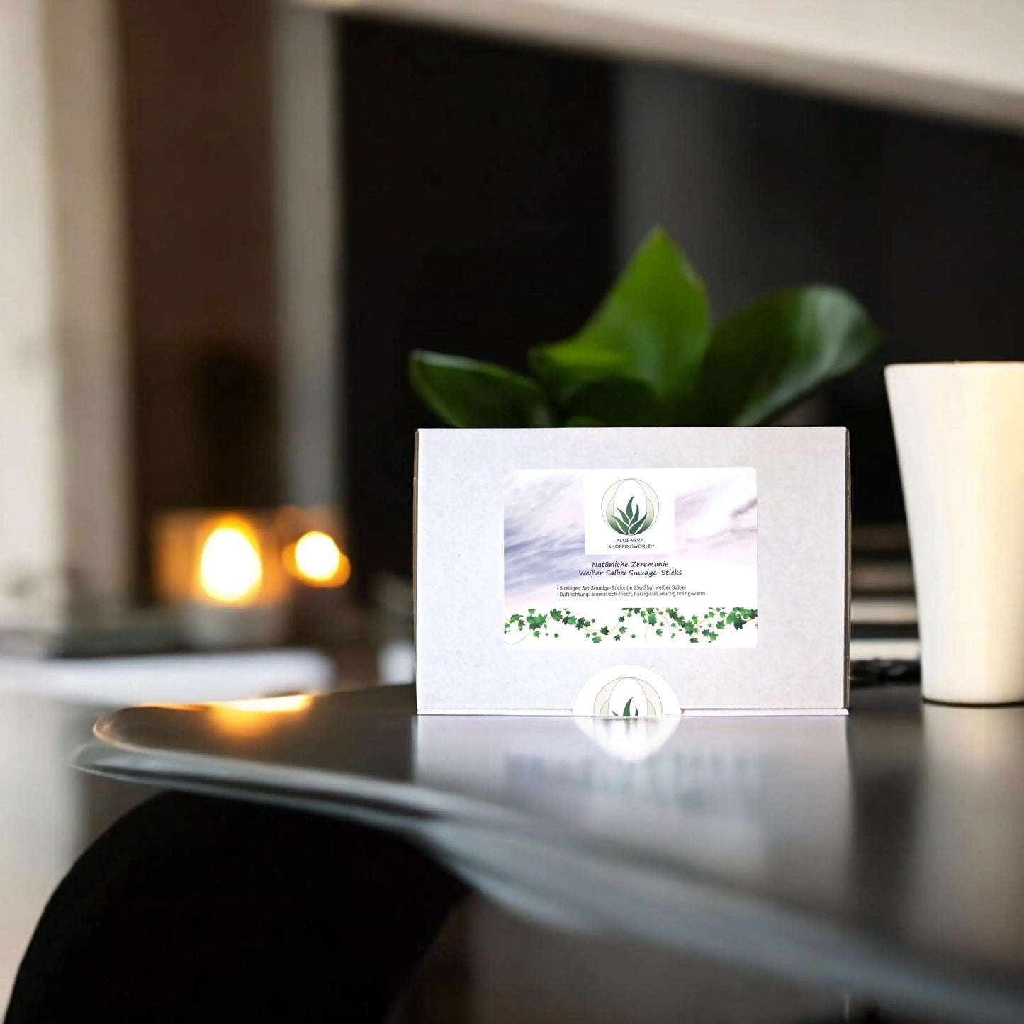 Räucherset "Natürliche Zeremonie" Weißer Salbei, 5 Smudge-Sticks - by SteinKunstWerk | Räucherware aus nachhaltiger Herstellung