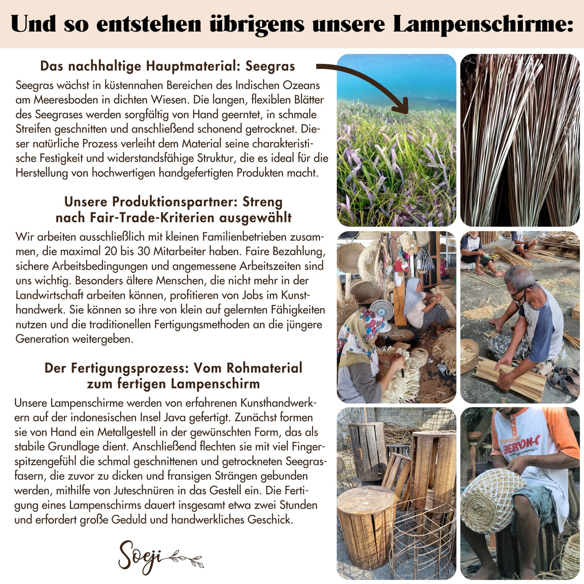Lampenschirm LAMPUNG – Seegras
