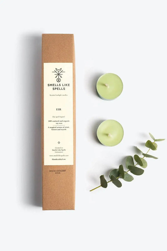 Duftende Teelichtkerzen „EIR“ – für Gesundheit & Wohlbefinden - by SteinKunstWerk | DS aus nachhaltiger Herstellung