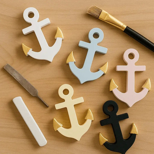 Deko-Anker aus hochwertiger Gießmasse – handgegossen in Weiß oder Wunschfarbe - by SteinKunstWerk | HE aus nachhaltiger Herstellung