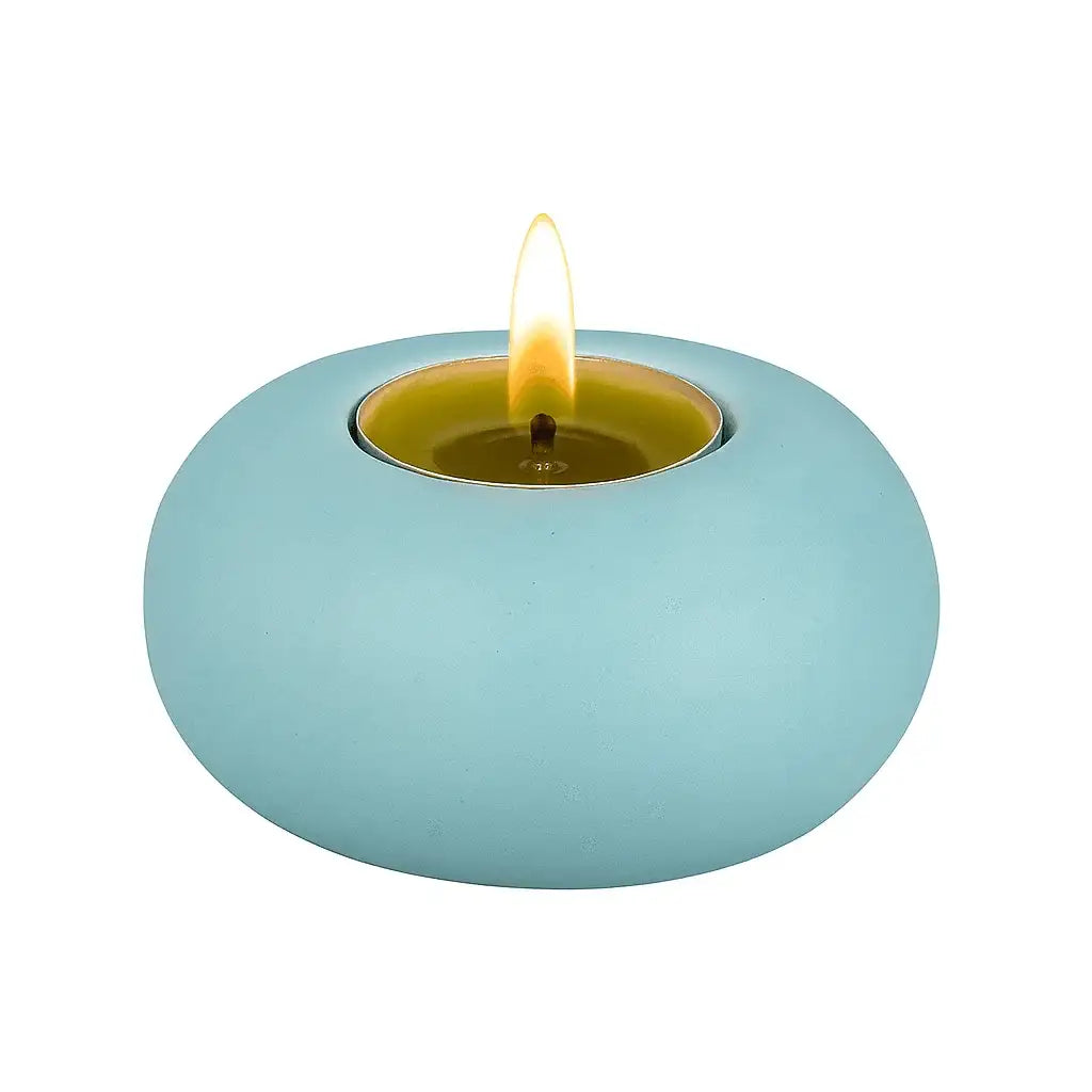 Flacher Teelichthalter – handgemachte Deko für DIY, Rituale & moderne Wohnideen - by SteinKunstWerk | HE aus nachhaltiger Herstellung