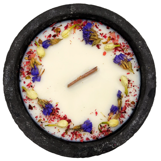 Black Edition HANDGEMACHTE Citronella BETONKERZE - Stilvolle Sojawachskerze für Ihr Zuhause. Outdoor Kerze mit Blütenverzierung und HOCHWERTIGEM Holzdocht aus dem Südschwarzwald - by SteinKunstWerk | Outdoor aus nachhaltiger Herstellung