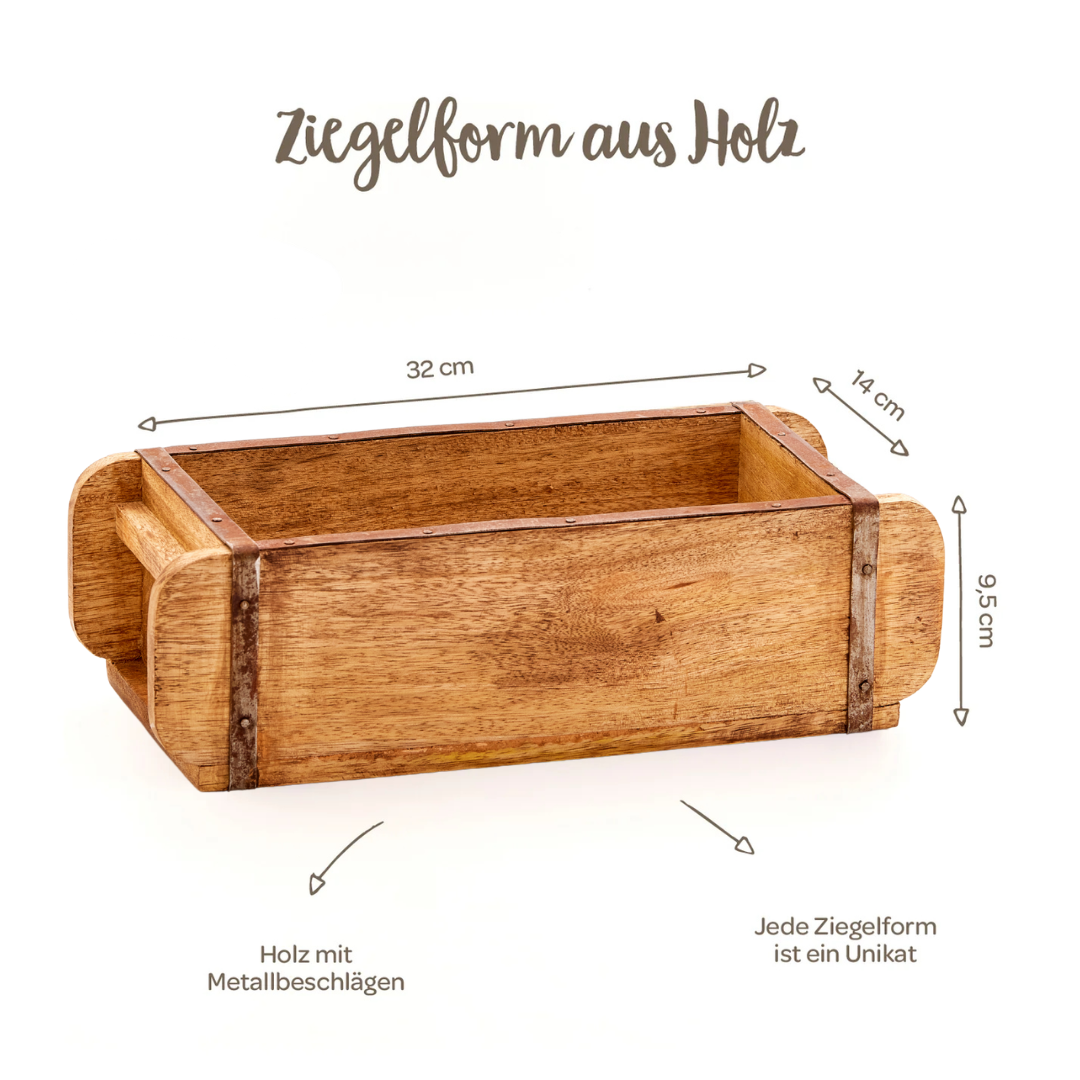 DIY-Kräuterkiste mit Holz-Ziegelform – 3 Kräuter – weitere Produktansicht 4 von 4