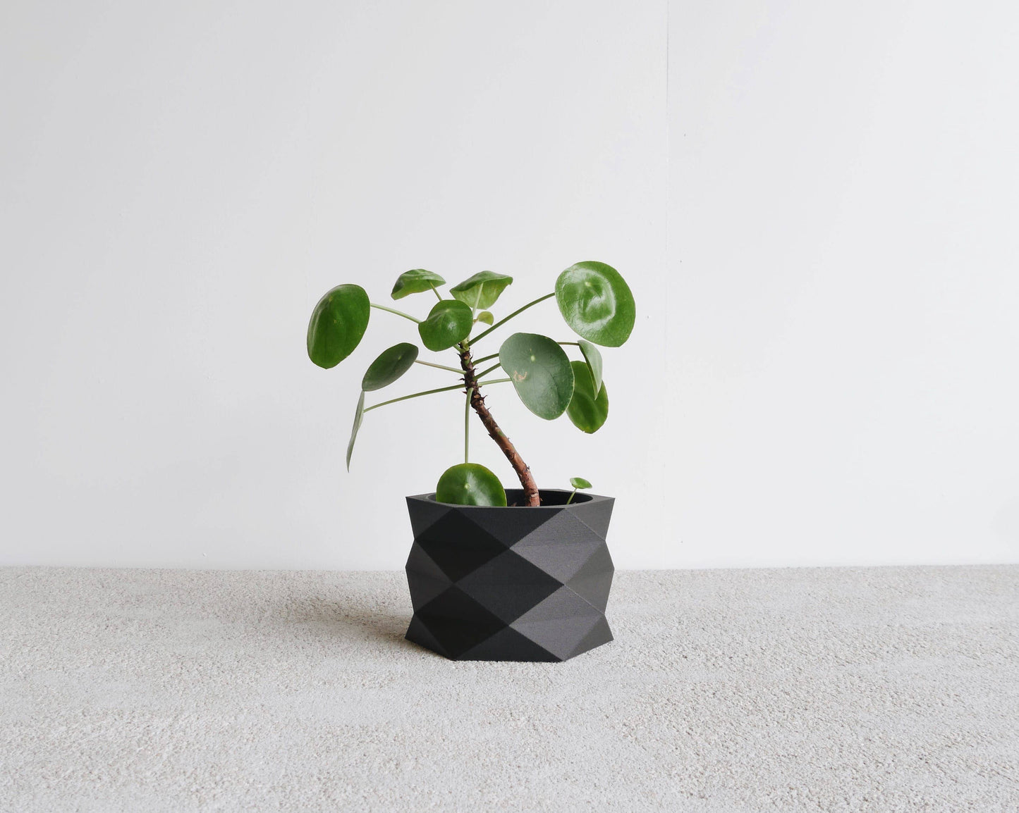 Diamant Indoor-Pflanzgefäß – Natur oder Schwarz