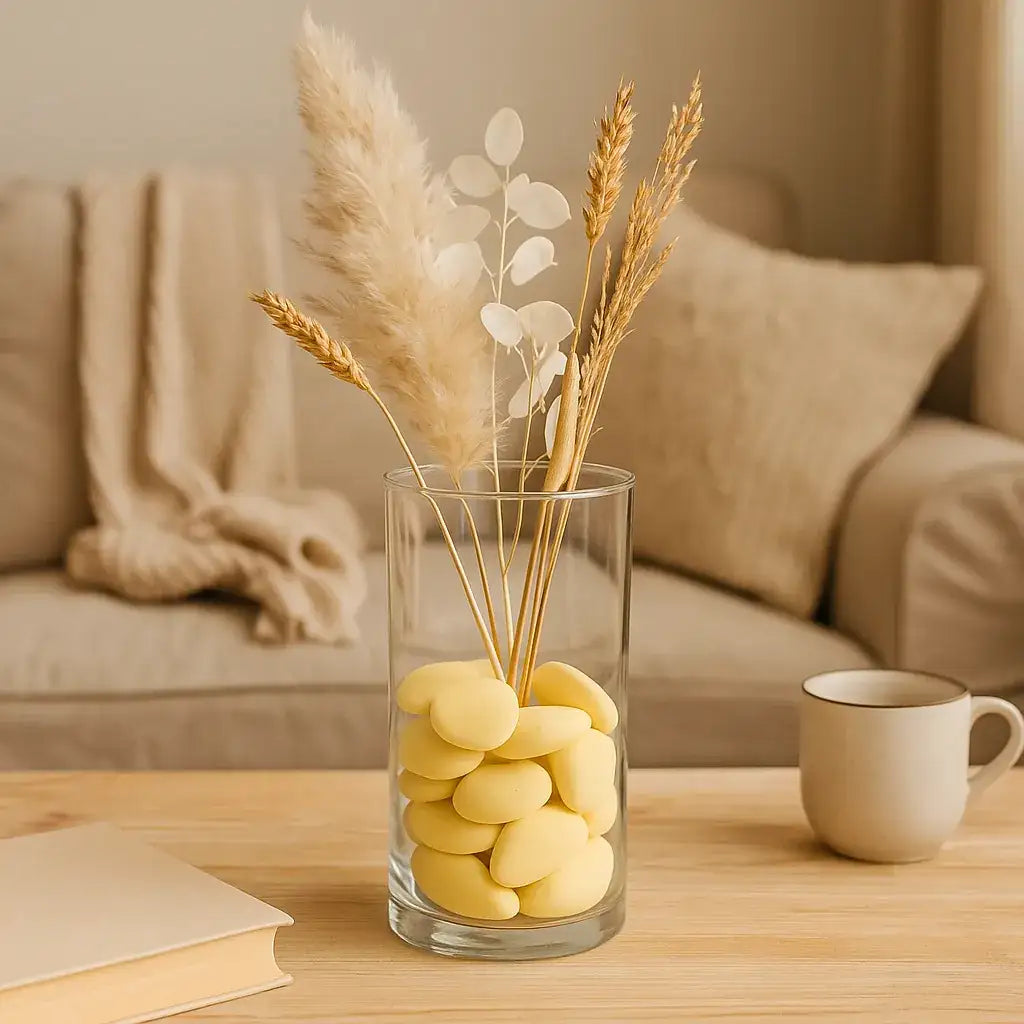 Kleine handgemachte Deko-Steine als Ergänzung für Geschenksets