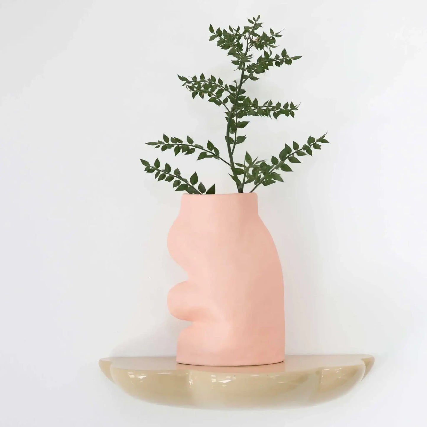 Fluxo Keramikvase, Large (L), Rosa - by SteinKunstWerk | DS aus nachhaltiger Herstellung