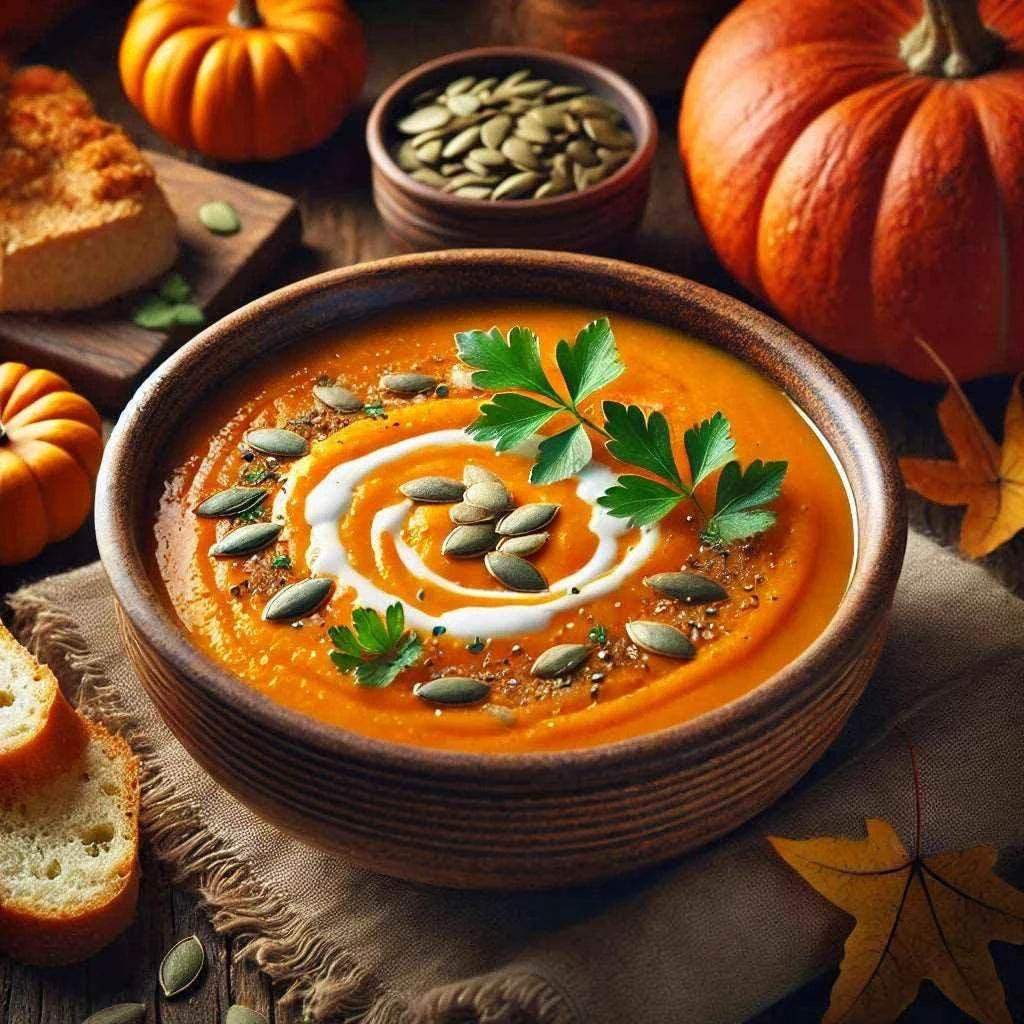 Kostenloses Rezeptheft: 8 Kürbissuppen & ein Kürbiskuchen für den Herbst - by SteinKunstWerk | Freebie aus nachhaltiger Herstellung