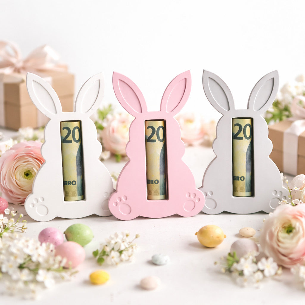 Osterhase mit Geldscheinhalter – auch geeignet für kleine Schokoladenriegel oder Gutscheine