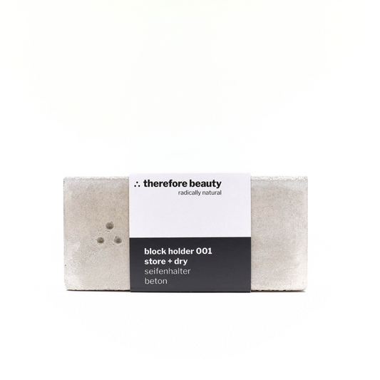 Componente del set: therefore beauty block holder 001 – jabonera de hormigón