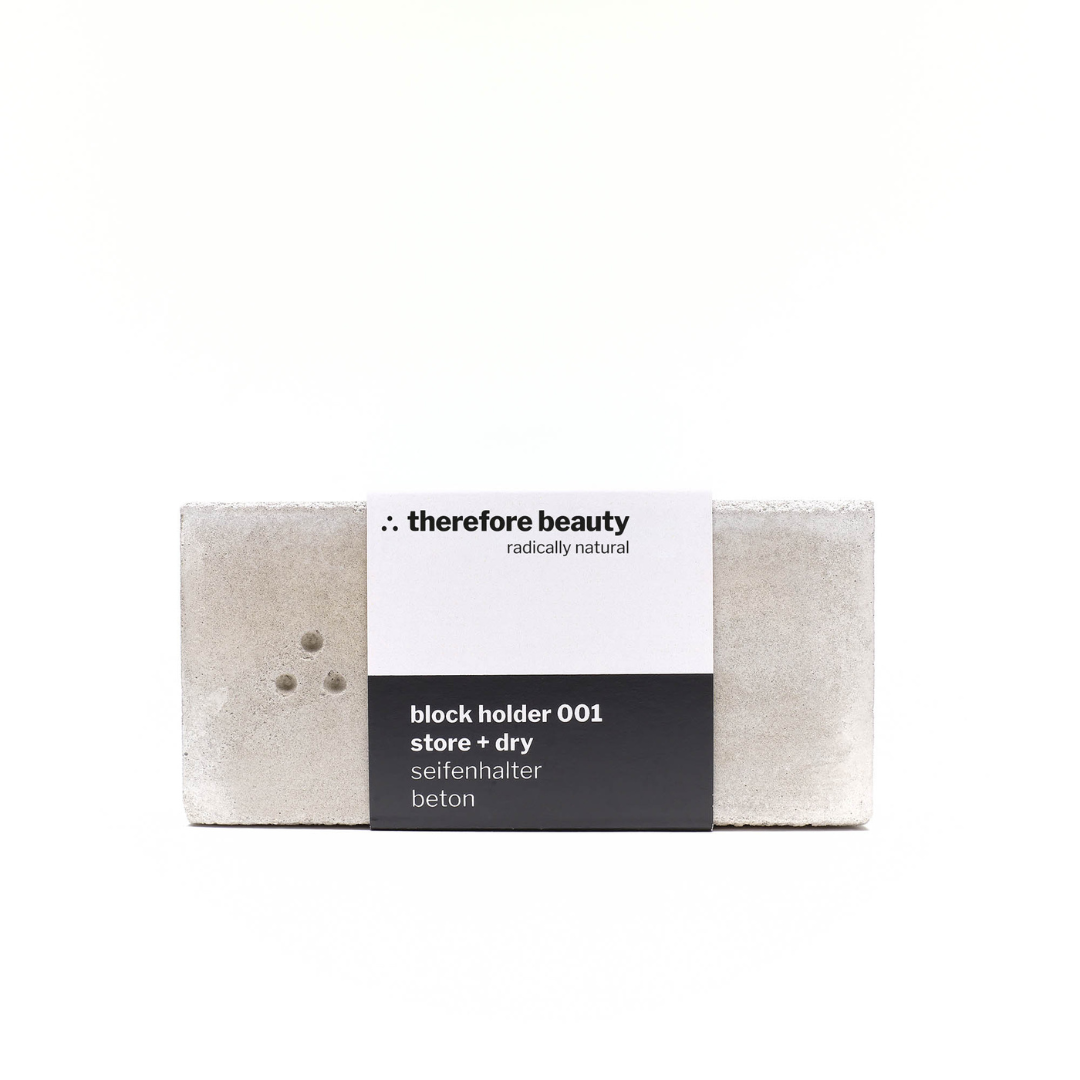 Componente del set: therefore beauty block holder 001 – jabonera de hormigón