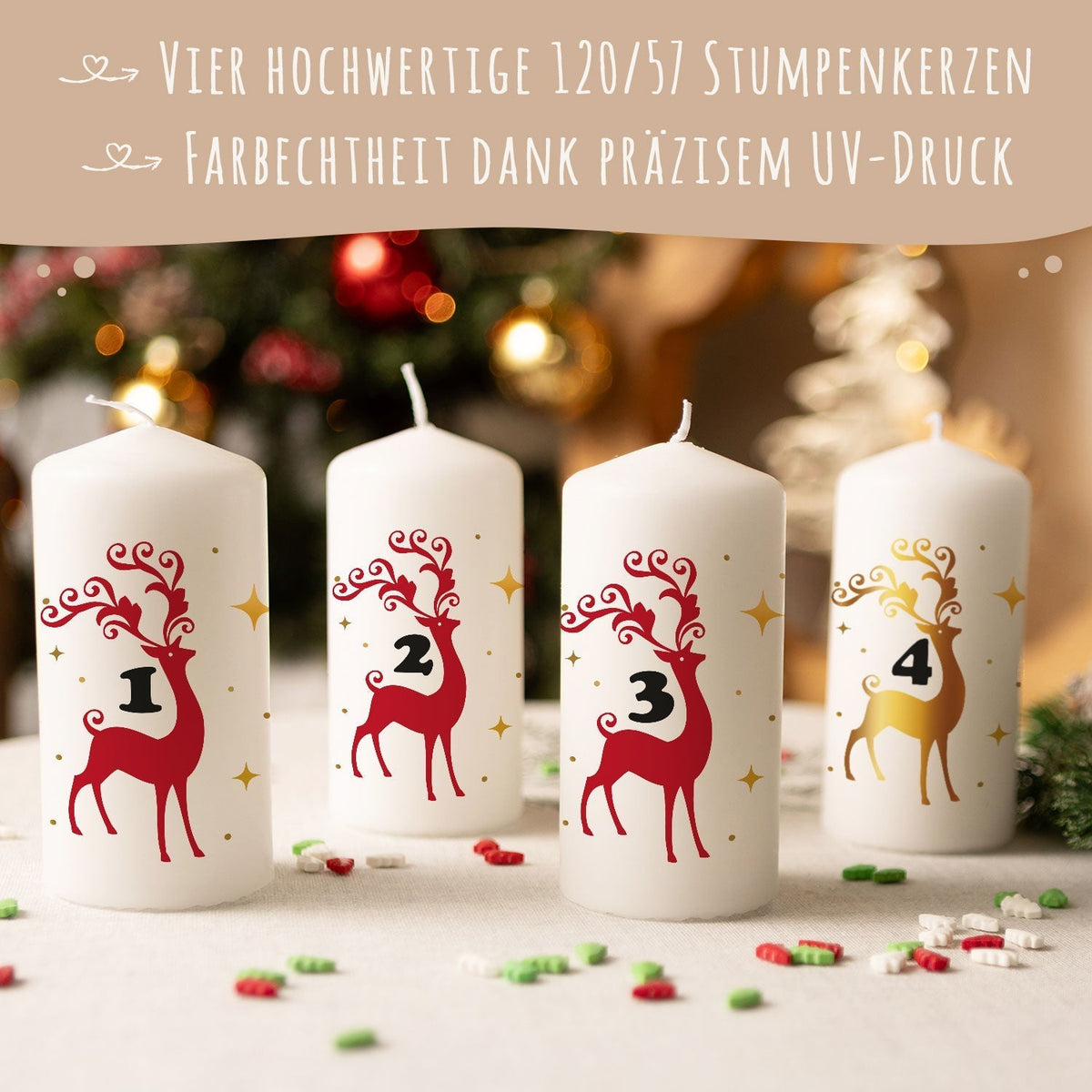 HE Geschenkset mit passenden Kerzen, Licht und Geschenkfüllung