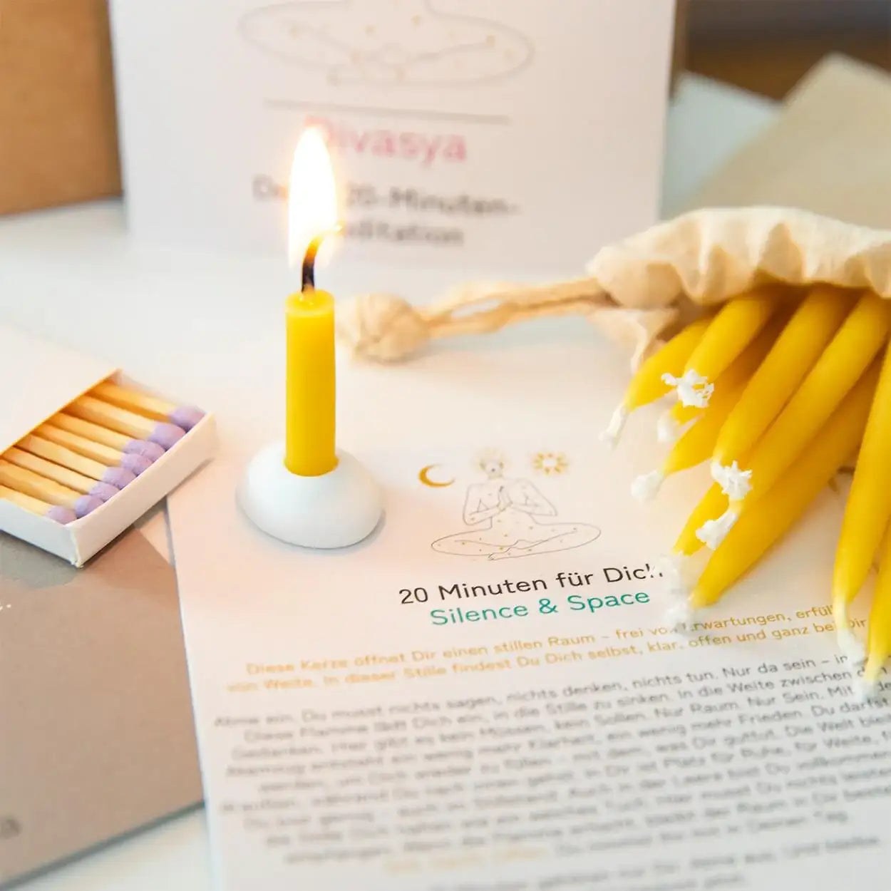 20-Minuten-Kerzen im Alltag – so werden kleine Pausen zu einem persönlichen Ritual - inspirierende Geschichten & Rituale von SteinKunstWerk | Achtsamkeit & Design