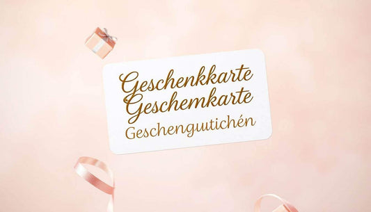 Geschenkkarte mit persönlicher Nachricht und kleiner Aufmerksamkeit