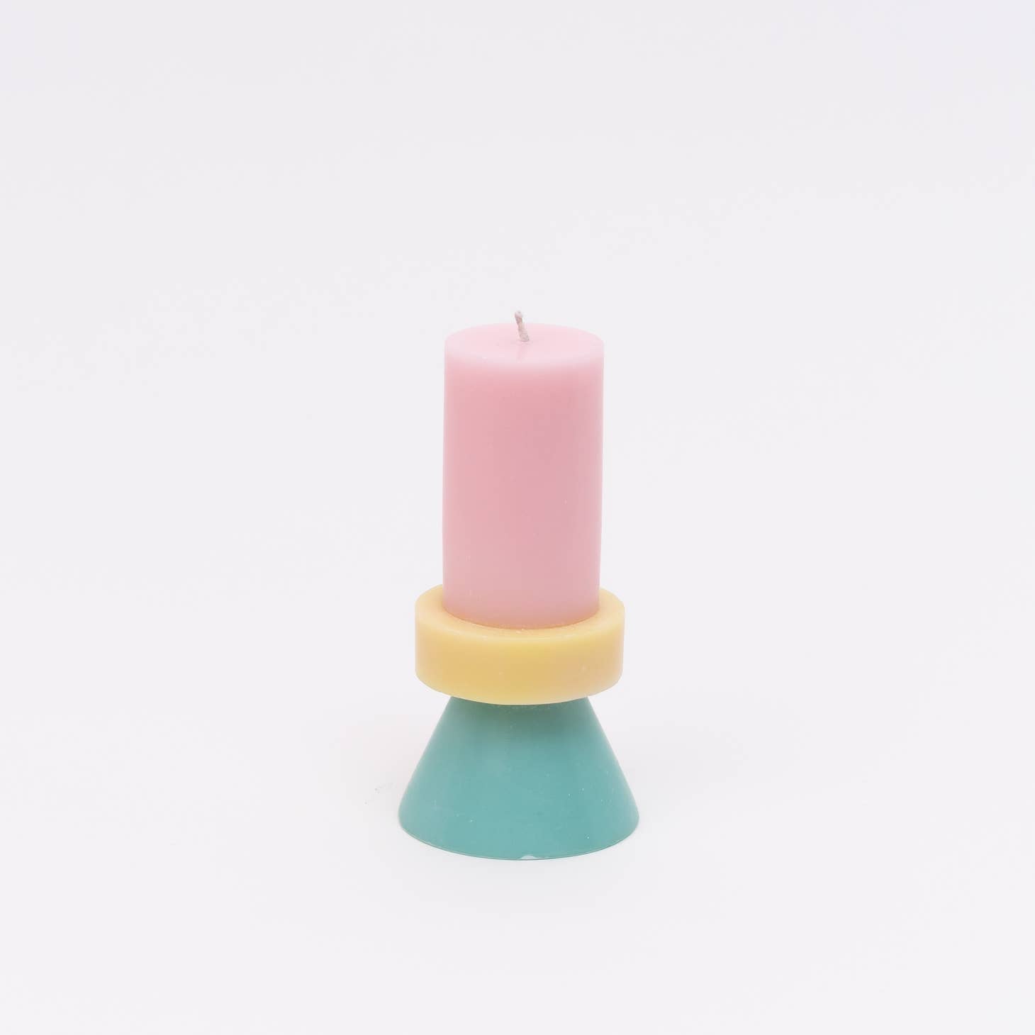 Stack Candle Tall Rosa Hellgelb Mint