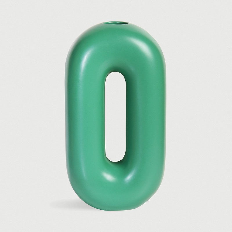 Capsule Designvase in Grün