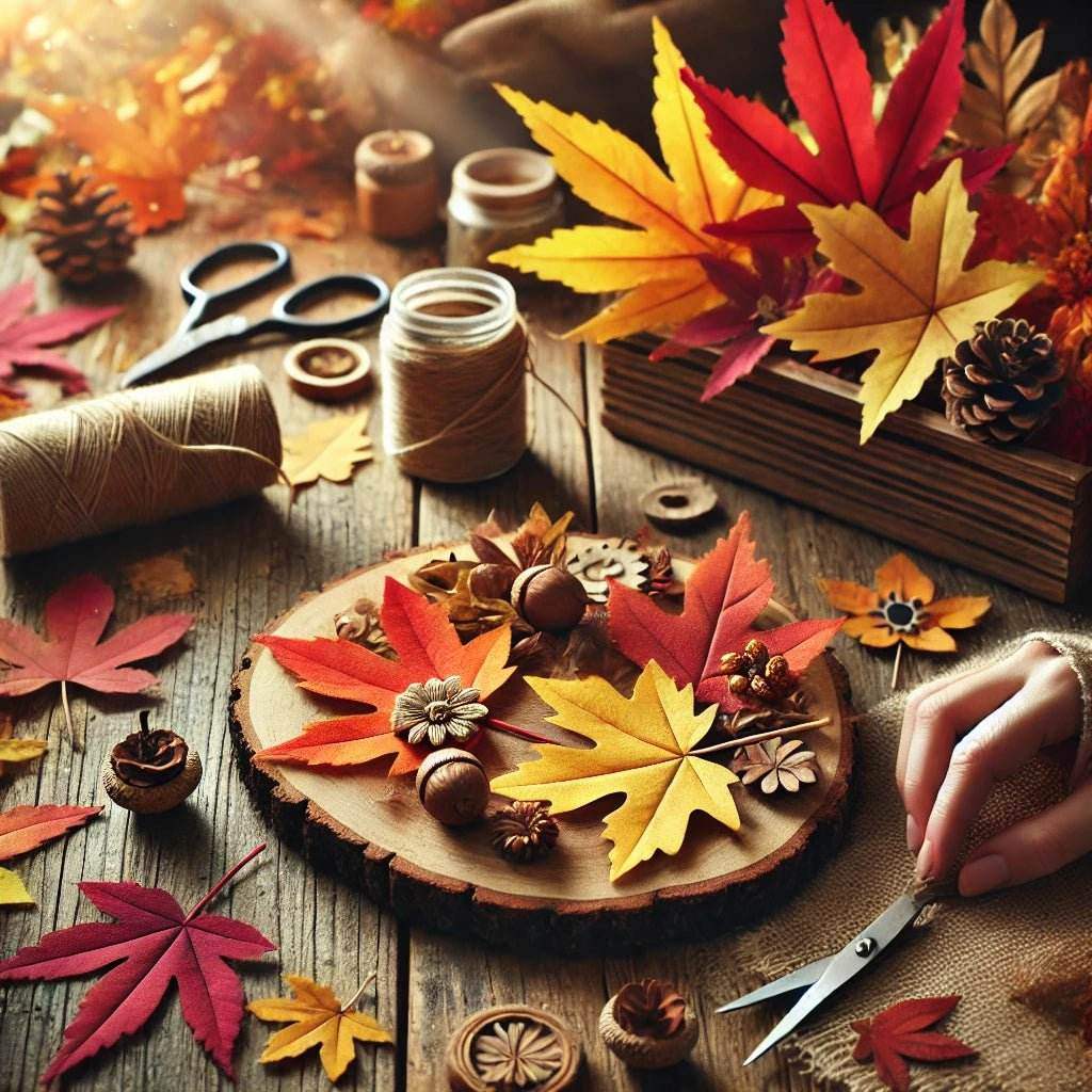 Herbstbasteln mit bunten Blättern: Kreative Ideen für die goldene Jahreszeit - inspirierende Geschichten & Rituale von SteinKunstWerk | Achtsamkeit & Design