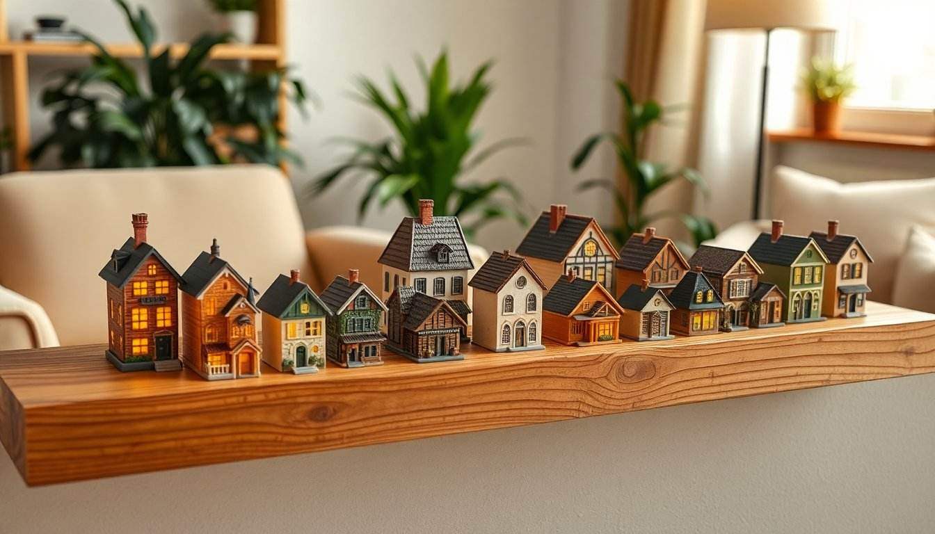 Kreative Deko für dein Zuhause: Das Set aus 15 Häuschen aus hochwertiger Spezialgießmasse - inspirierende Geschichten & Rituale von SteinKunstWerk | Achtsamkeit & Design