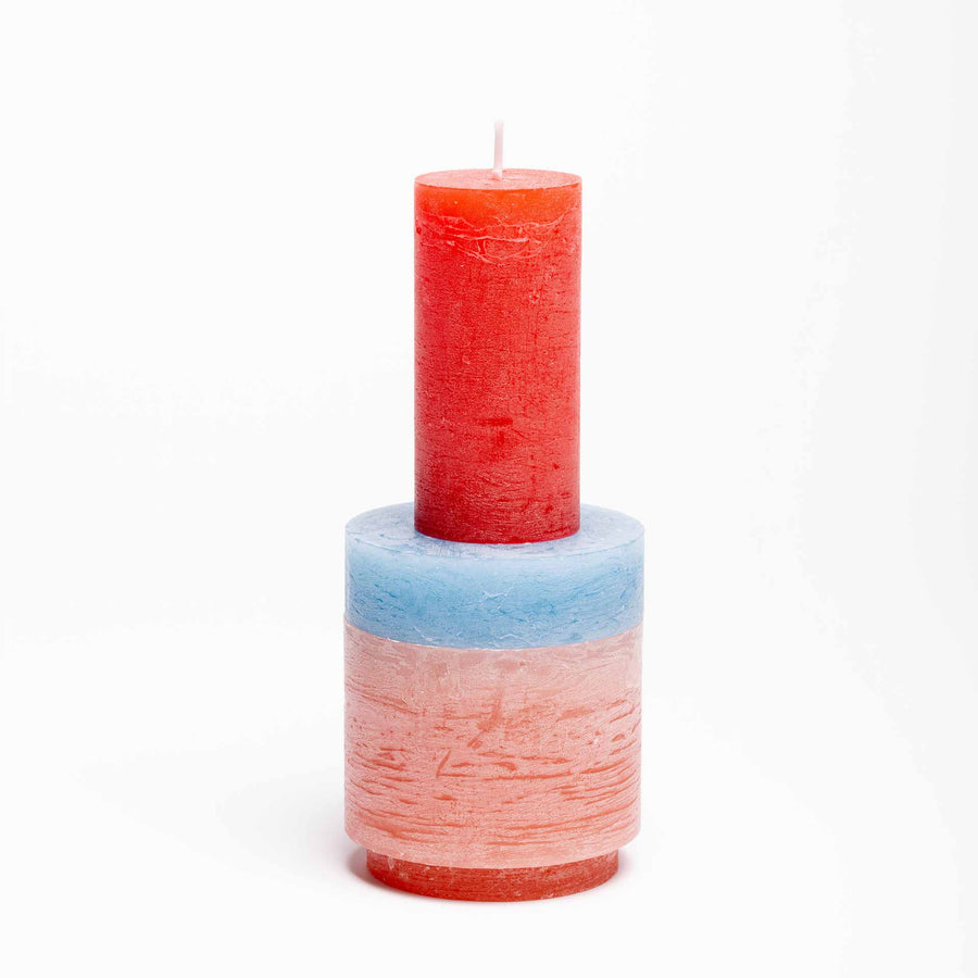 Candle Stack 02 in Rosa und Blau