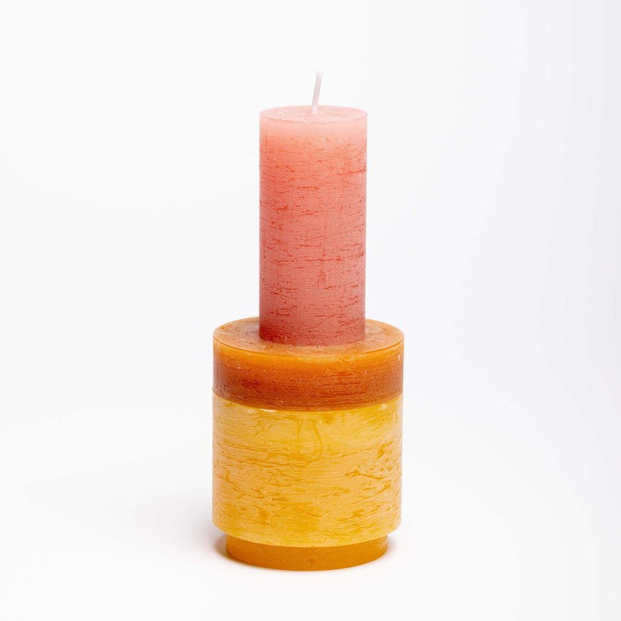 Candle Stack 02 in Gelb und Rosa