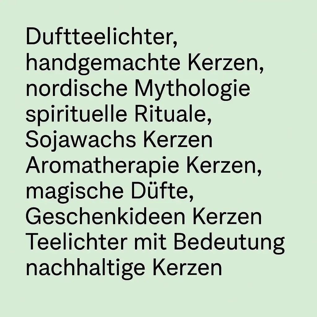 Magische Duft-Teelichter – inspiriert von nordischer Mythologie - inspirierende Geschichten & Rituale von SteinKunstWerk | Achtsamkeit & Design