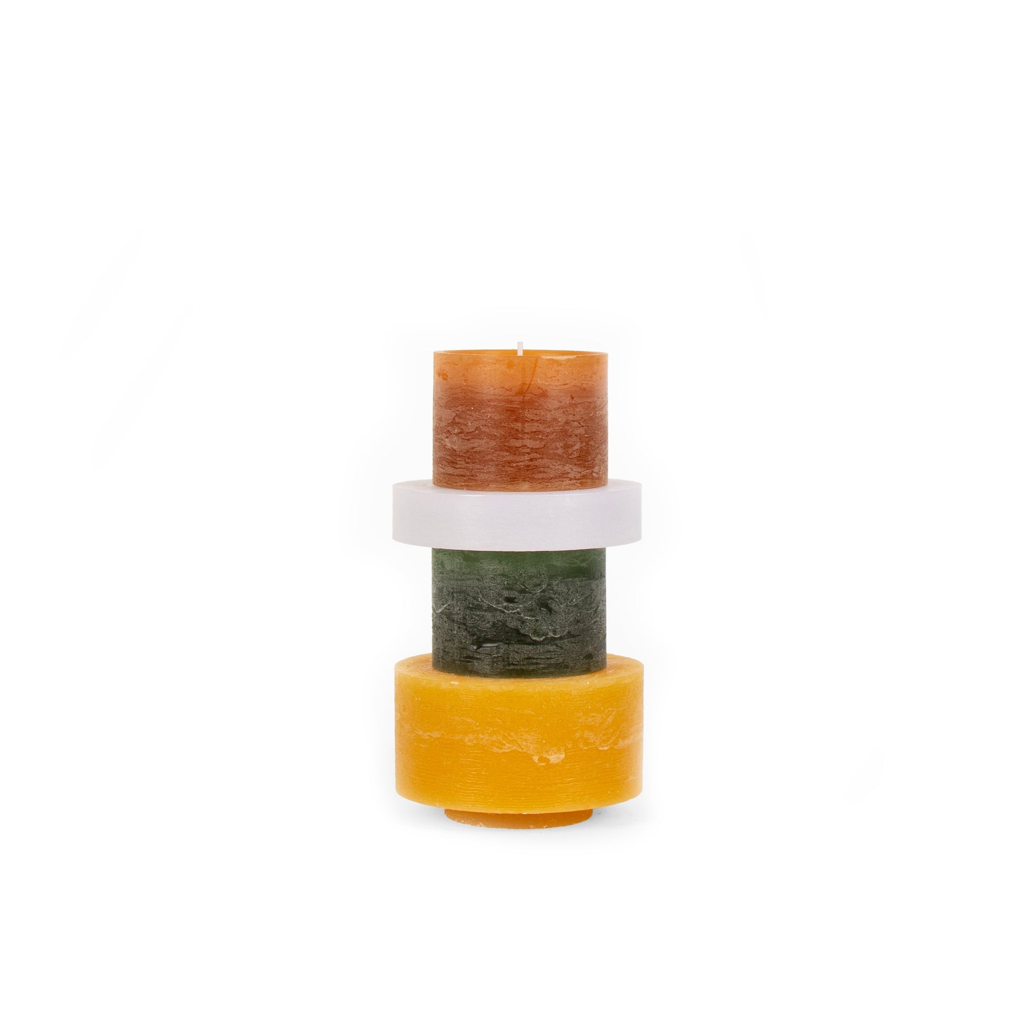 Candle Stack 04 in Grün und Gelb