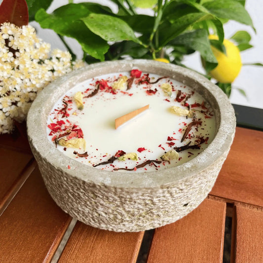 Bougie XL Citronella Le Crépuscule comme lumière outdoor pour balcon et terrasse