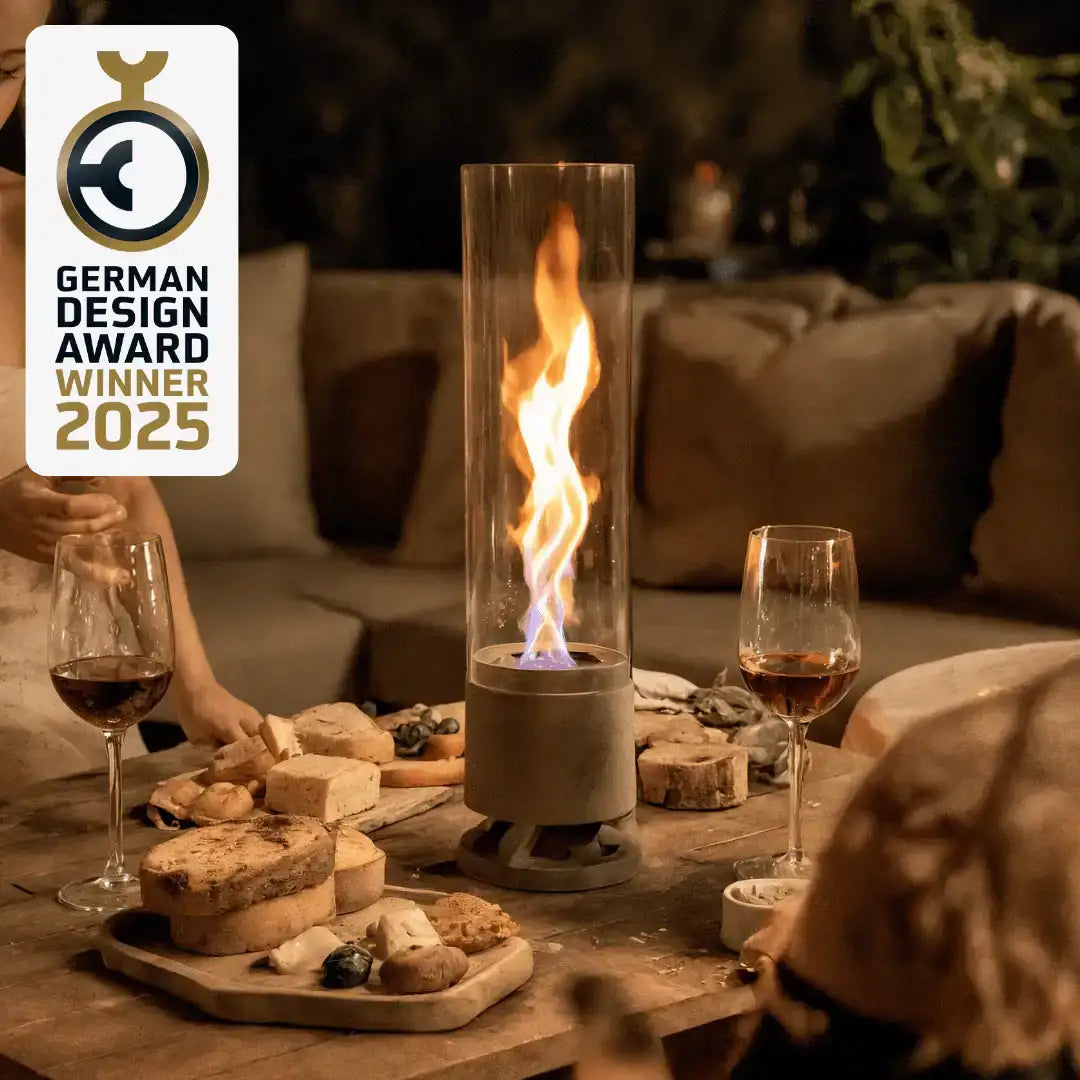 Standfeuer LUCEO – Feuerkunst aus Beton für dein Zuhause - inspirierende Geschichten & Rituale von SteinKunstWerk | Achtsamkeit & Design