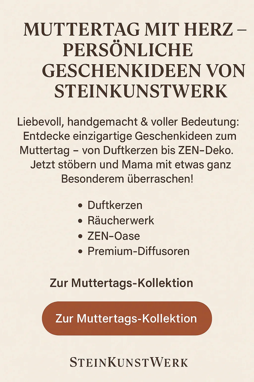 Muttertag mit Herz – Persönliche Geschenkideen von SteinKunstWerk - inspirierende Geschichten & Rituale von SteinKunstWerk | Achtsamkeit & Design