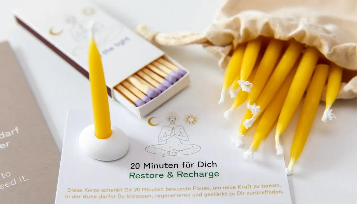 20-Minuten-Kerzen – kleine Rituale mit großer Wirkung - inspirierende Geschichten & Rituale von SteinKunstWerk | Achtsamkeit & Design