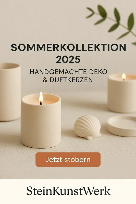 Sommerliche Wohnaccessoires aus Keramik mit hellen Farben und Naturmaterialien