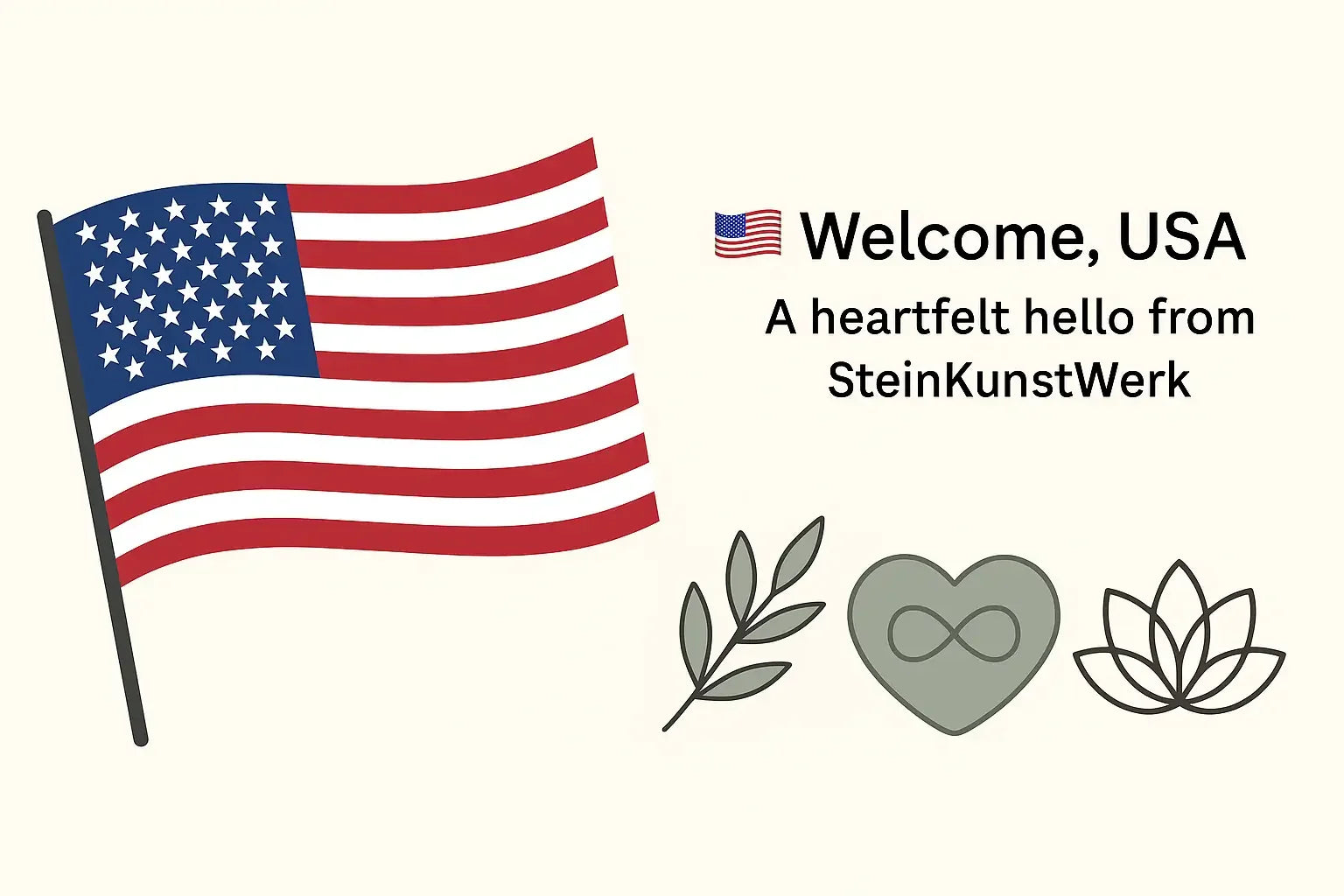 Gute Neuigkeiten: Wir versenden jetzt auch in die USA! - SteinKunstWerk