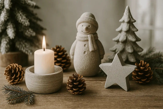 Winterliche Dekoration und Kerzenlicht für eine ruhige Adventszeit