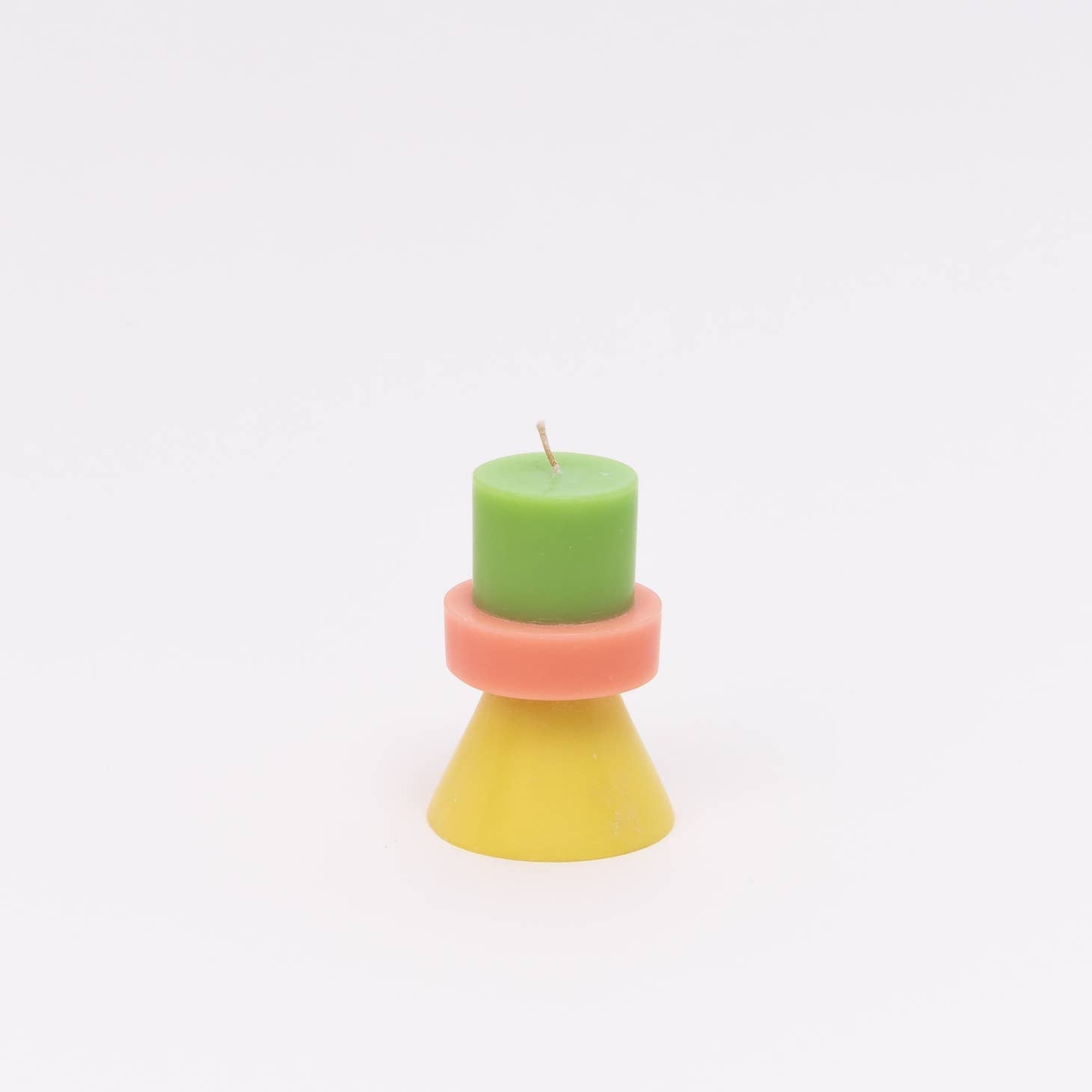 Stack Candle Mini Limettengrün Koralle Gelb