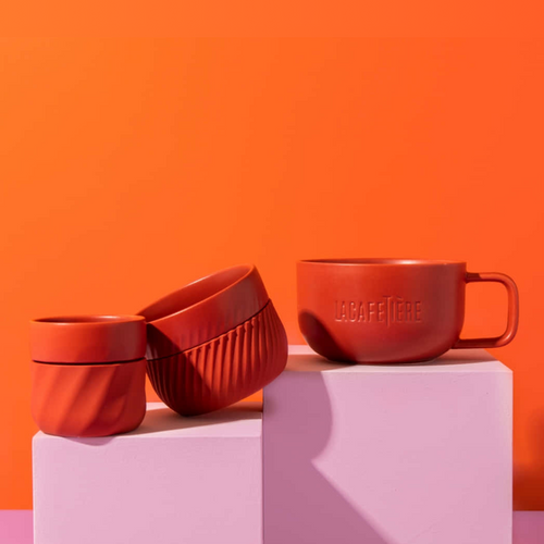 La Cafetière Rotes Becher-Set (3 Stück) – Perfekt für Kaffee-Liebhaber