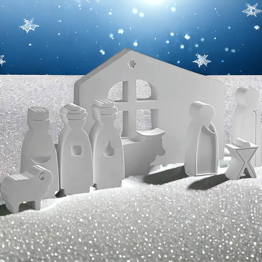 Tipp! Elegante Designer-Weihnachtskrippe: Kreatives DIY-Set - SteinKunstWerk